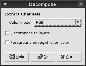 GIMP - decompose