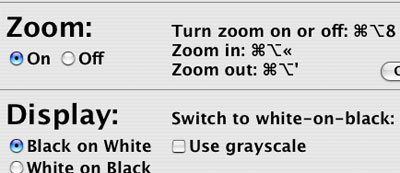 MacOS X Tiger Zoom